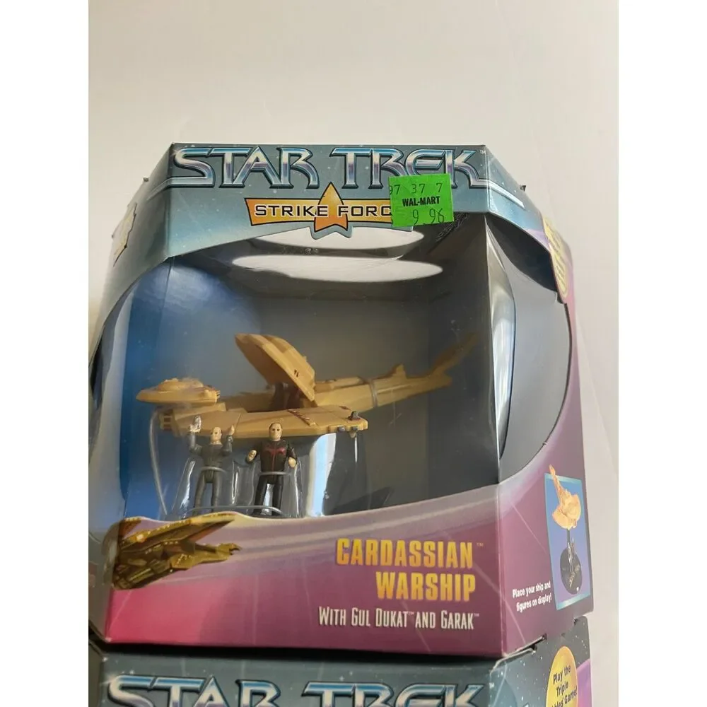 Star Trek Strike Force Lot Of 2 Boxed Ships Playmates Vintage Display Cardassian